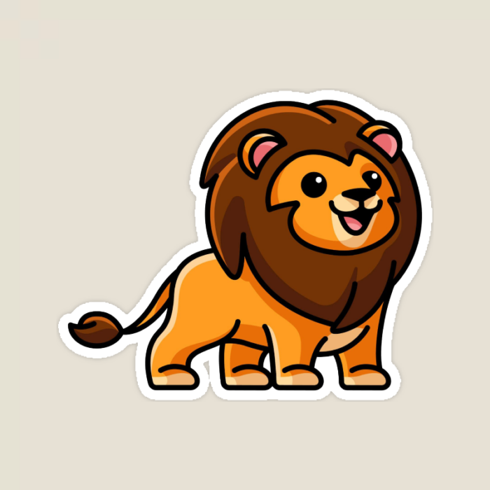 Majestic Jungle King Roar Sticker