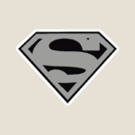 Man of Steel Silver Superman Emblem Sticker
