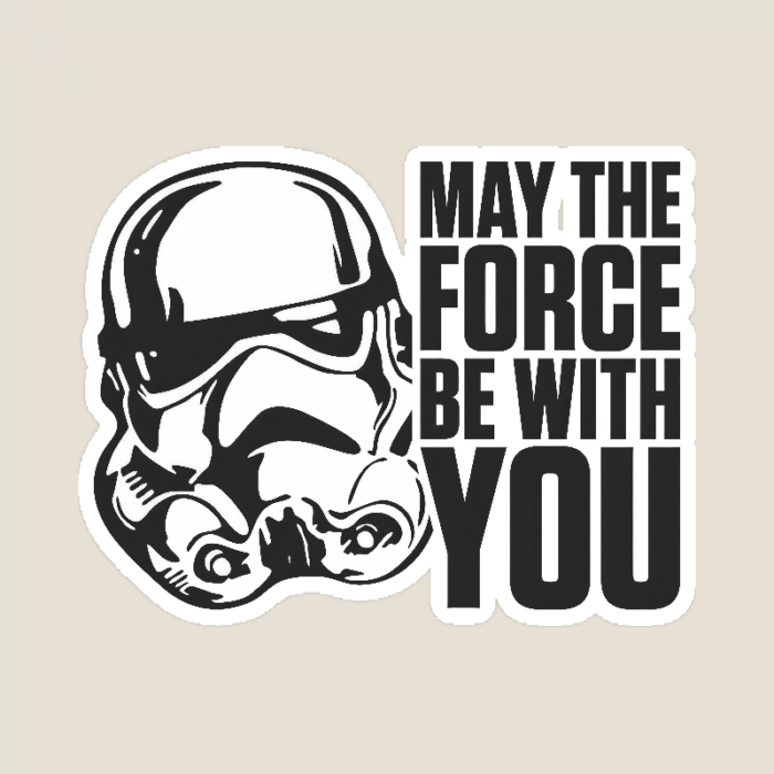 May the Force Be With You Star Wars Galaxy Tribute Sticker