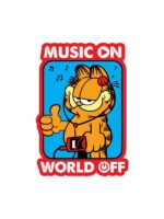 Music On – Garfield Official Sticker