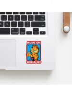 Music On – Garfield Official Sticker