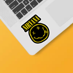 Nirvana Yellow Smiley Face – Iconic Rock Band Sticker