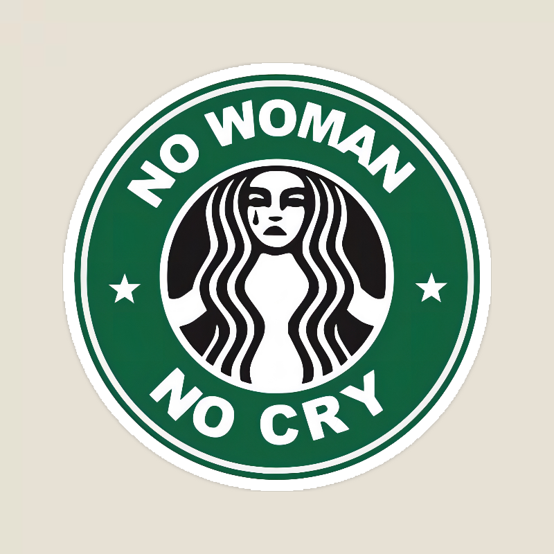 No Woman No Cry Chill Brew Vibes Coffee Sticker