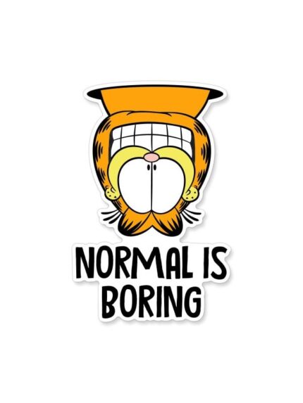 Normal Is Boring – Garfield Official Sticker
