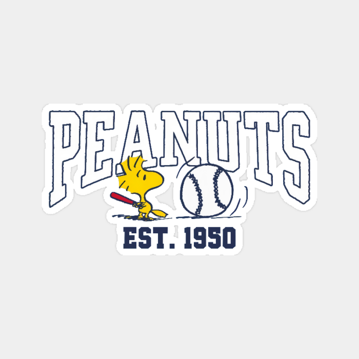 Peanuts Baseball Classic 1950 Game Day Sticker
