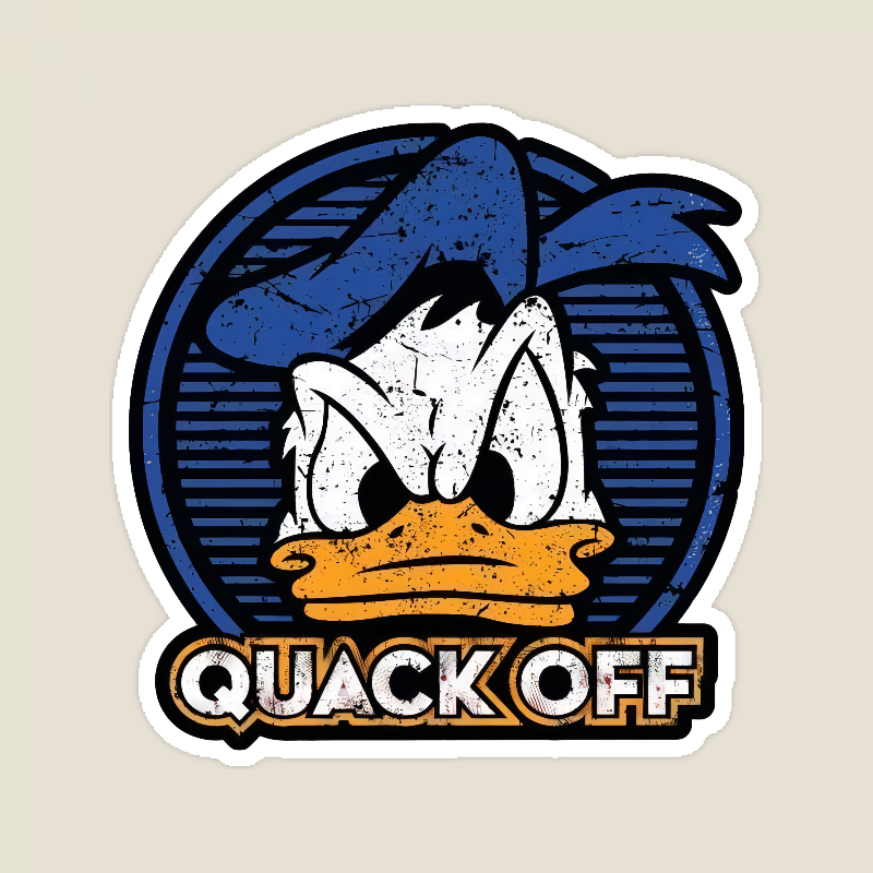 Quack Off Donald Duck Bold Mood Sticker Sticker Quack Off Donald Duck Bold Mood Sticker Sticker