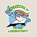 Quick to the Laboratory Dexter Classic Sticker