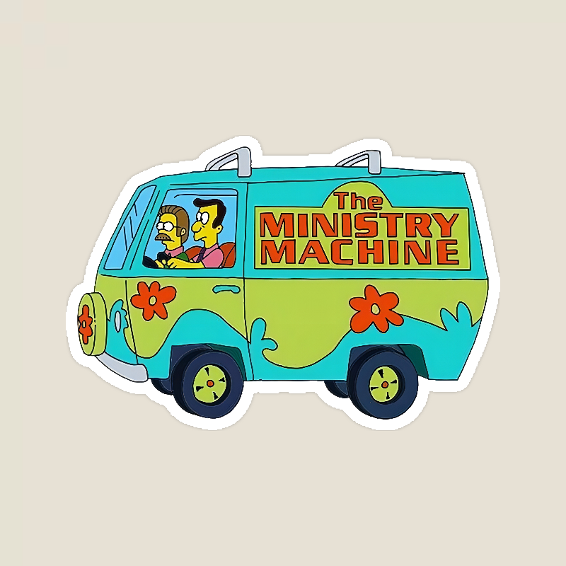 Retro Van The Mystery Machine Scooby Doo Sticker Retro Van The Mystery Machine Scooby Doo Sticker