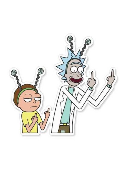 Flip Off – Rick And Morty Official Sticker