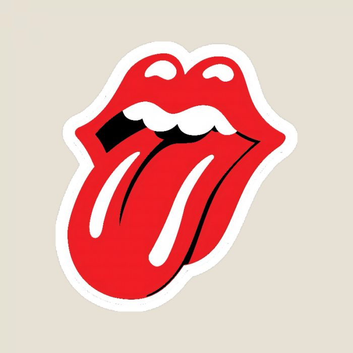 Rock Royalty Vibes The Rolling Stones Tongue Logo Sticker