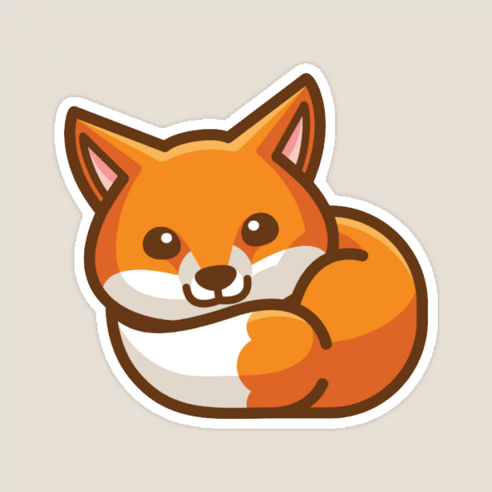 Rustic Red Fox Nature Aesthetic Sticker
