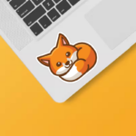 Rustic Red Fox Nature Aesthetic Sticker