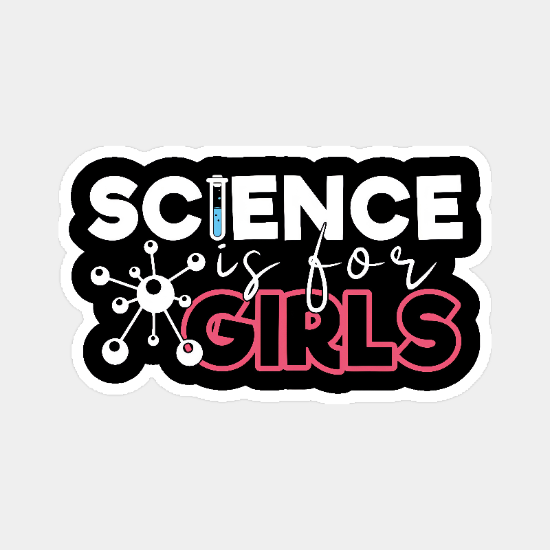 Science Girl Future in Progress Sticker