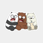 Spooky Night With We Bare Bears Sticker