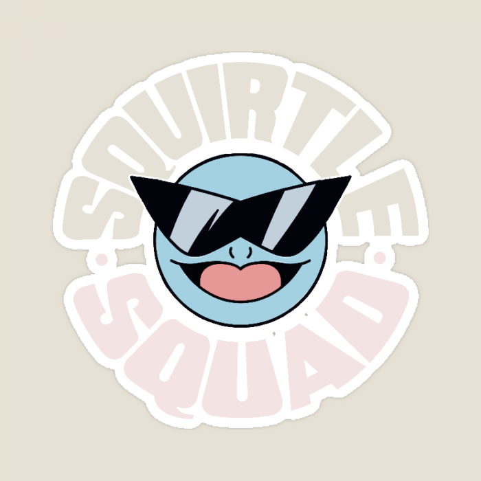 Squirtle Squad Legends – Retro Pokémon Sticker