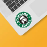 Star Wars Coffee Parody Galactic Roast Emblem Sticker