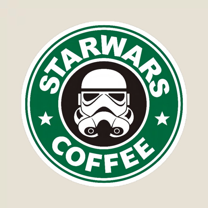 Star Wars Coffee Parody Galactic Roast Emblem Sticker