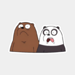 Surprised Bears Caught Off Guard Sticker