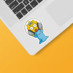 The Silent Star of Springfield Maggie Simpson Sticker