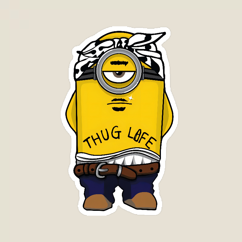 Thug Life Minion Gangsta Sticker