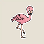 Tropical Vibes Flamingo Paradise Sticker