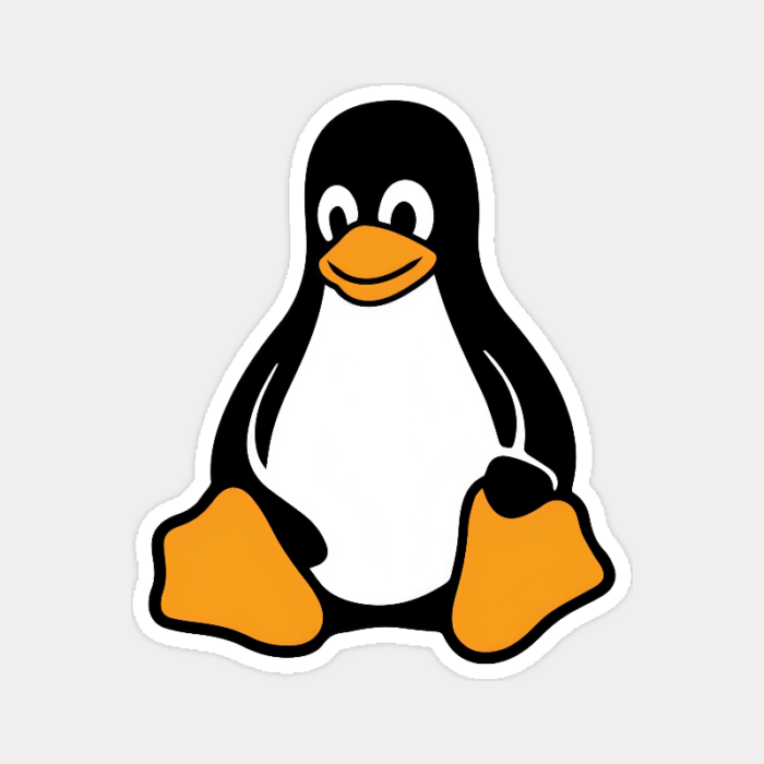 Tux the Penguin Linux Forever Sticker