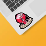 Unacceptable Rage Blob Funny Angry Head Sticker