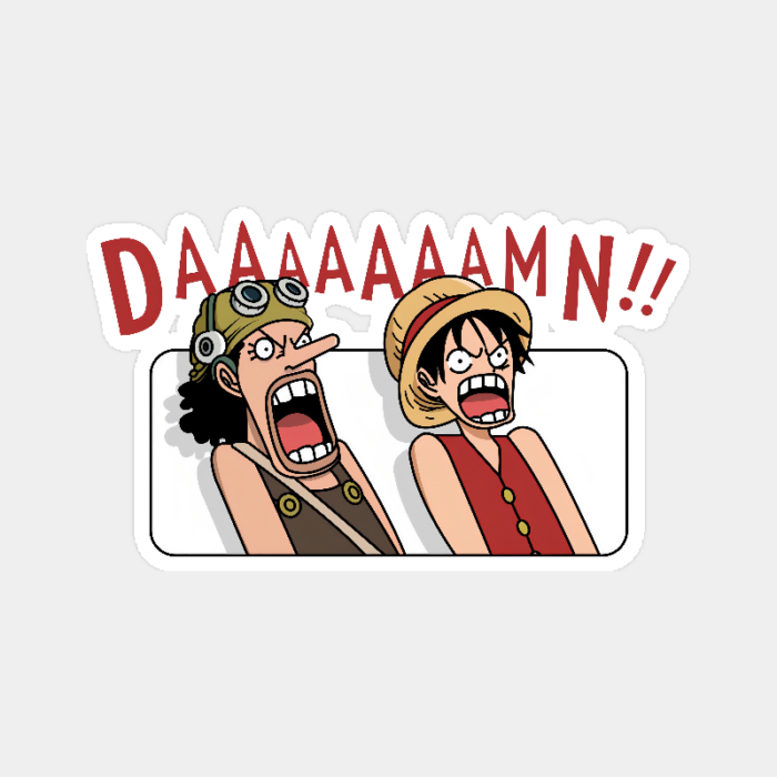 Ussopp and Luffy Shock Mode Sticker