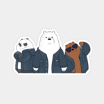We Bare Bears Too Cool Trio Sticker