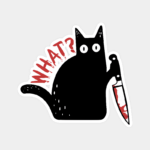 What Black Cat Knife Situation Sticker