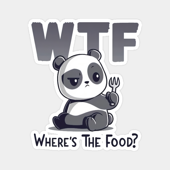 Where’s My Food Panda Energy Sticker