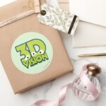3D Vision Classic Round Sticker