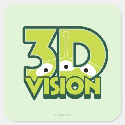3D Vision Square Sticker