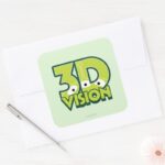 3D Vision Square Sticker