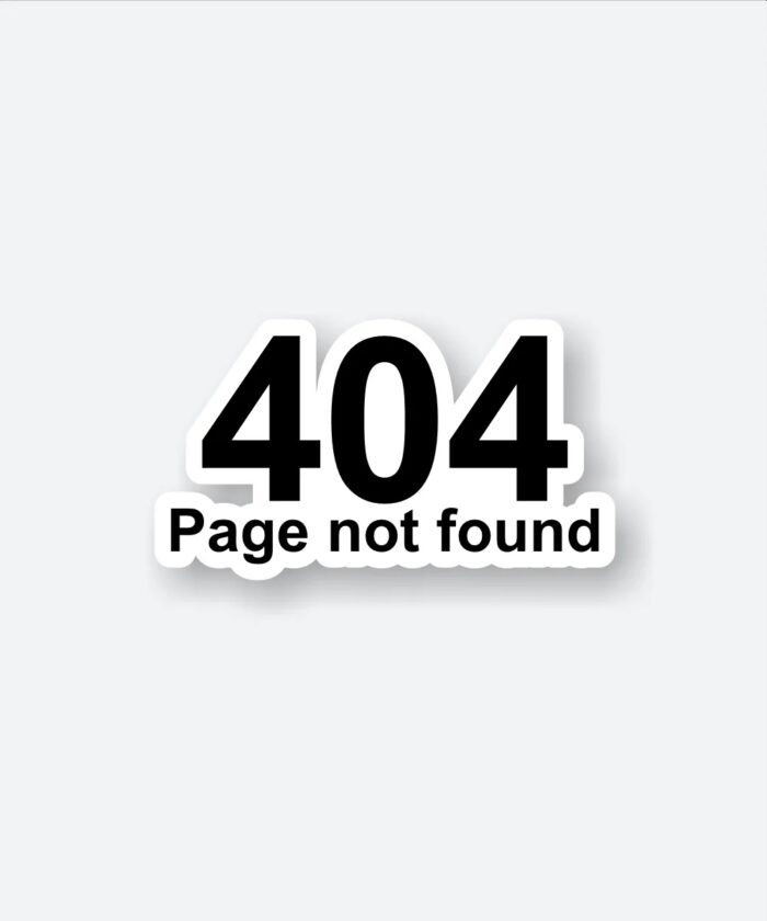 404 Page Not Found Sticker