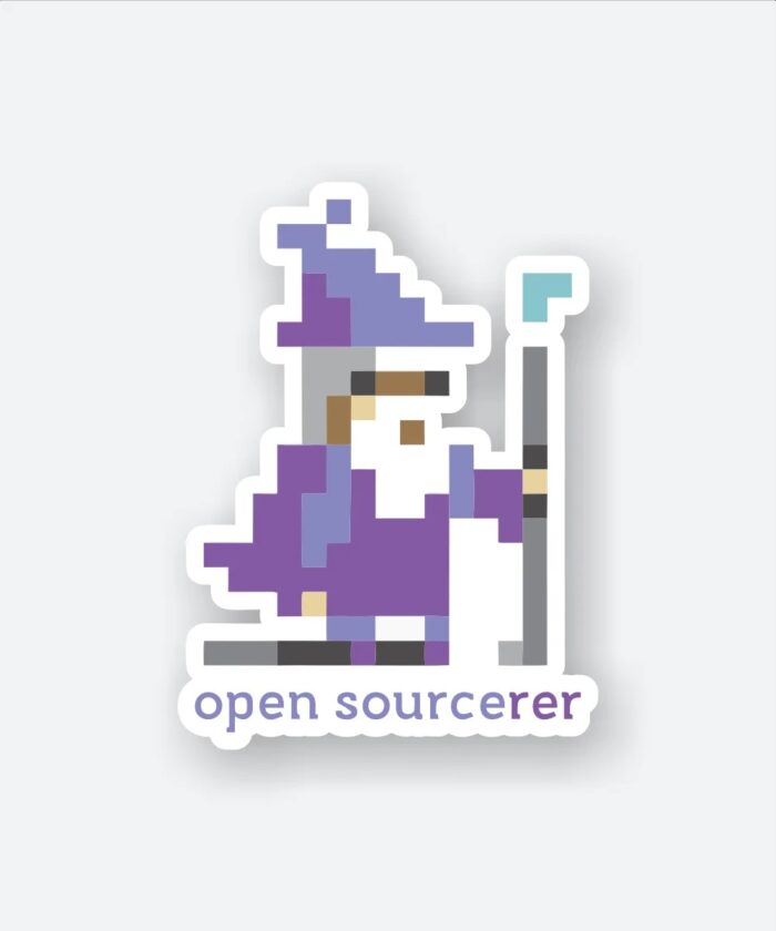 8 Bit Open Sourcerer Sticker