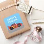 8 Bit Lightning McQueen Square Sticker