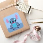 8 Bit Stitch Square Sticker