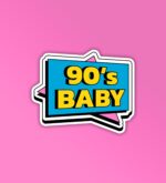90s Baby Laptop Mobile Sticker