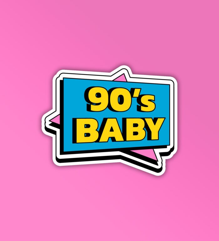 90s Baby Laptop Mobile Sticker