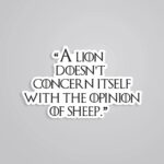 A Lion Doesnt Concern Itself With Opinion Of Sheep TV Shows Stickers