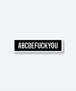 ABCDEFUCKYOU Sticker
