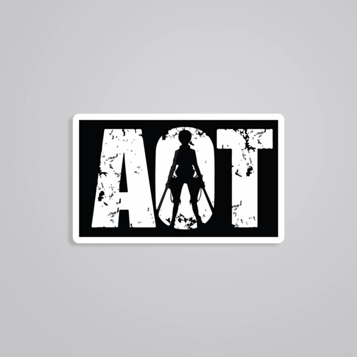 AOT Eren Silhouette Anime Stickers