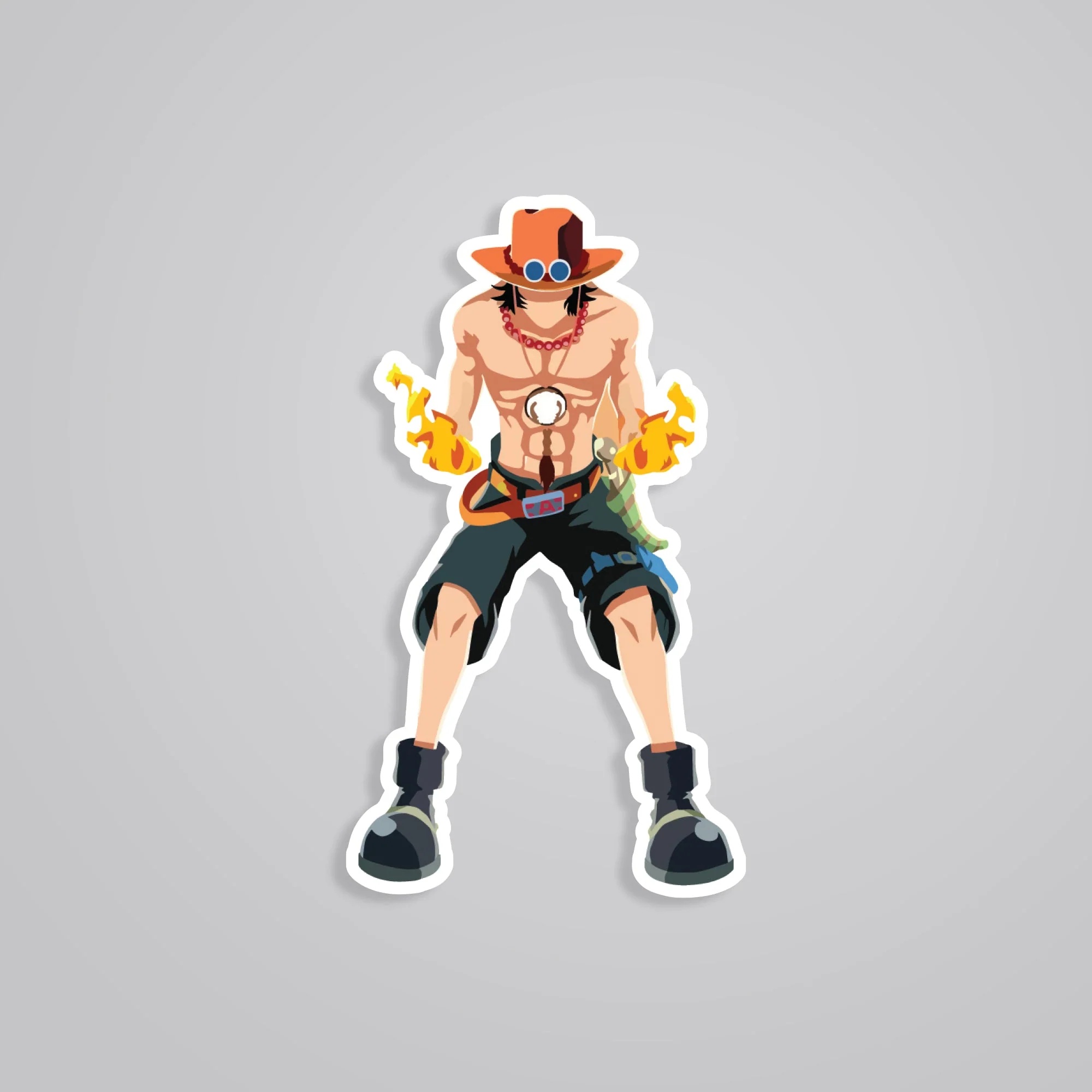 Ace Minimalist Anime Stickers