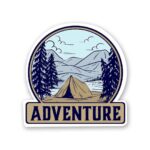 Adventure Camping Sticker