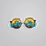 Adventure Enthusiast Glasses Travels Stickers
