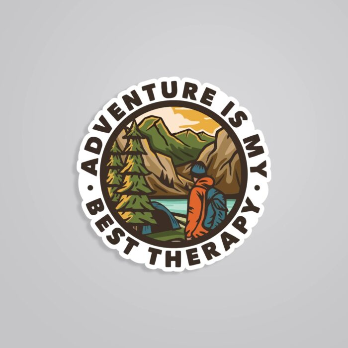 Adventure Is My Best Therapy Travels Stickers