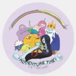 Adventure Time BMO Group Graphic Classic Round Sticker