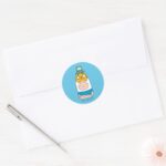 Adventure Time BMO Jake Finn Classic Round Sticker