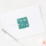 Adventure Time BMO Pattern Square Sticker